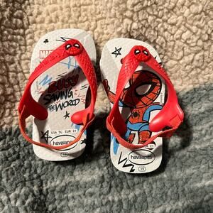 Havaianas Marvel Spider Man Toddler Sandals Size 5C EU 21 Flip Flops Red Kids
